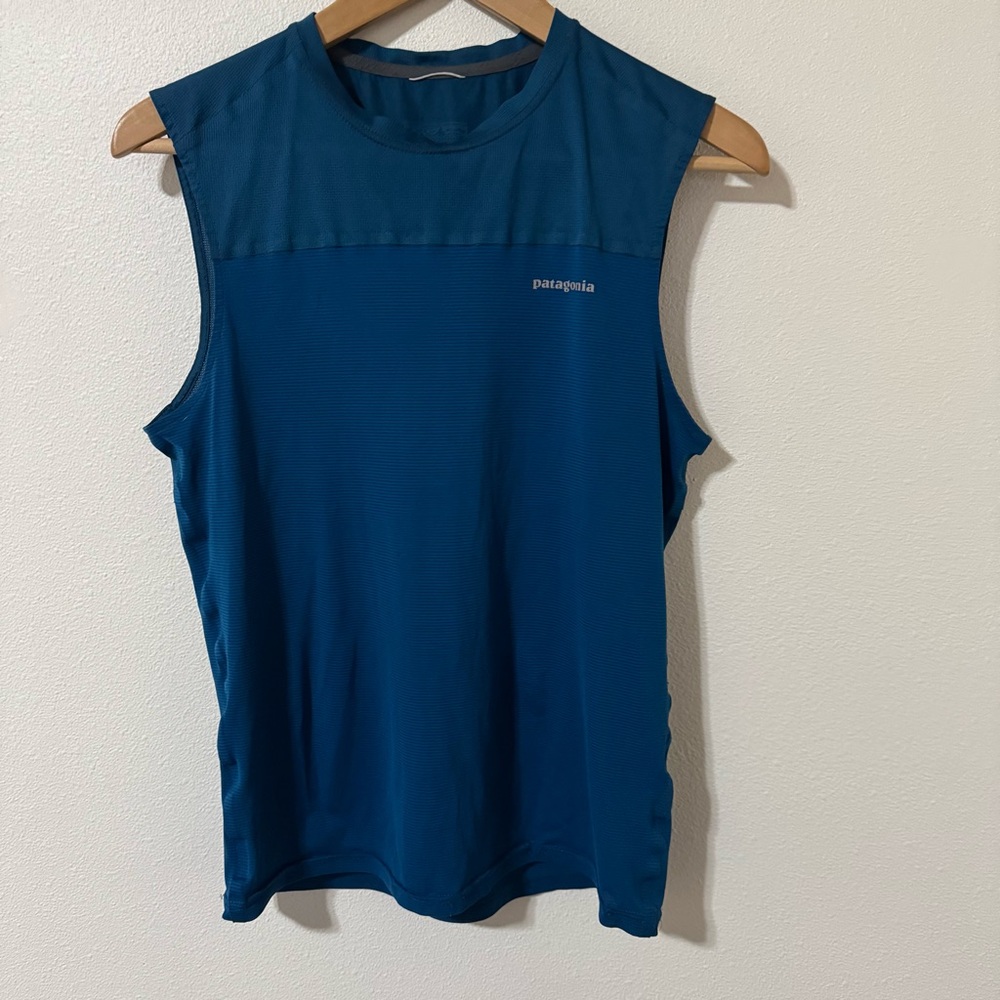 Patagonia Windchaser Sleeveless Top Blue Lightweight Running Gorpcore-Small